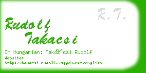 rudolf takacsi business card